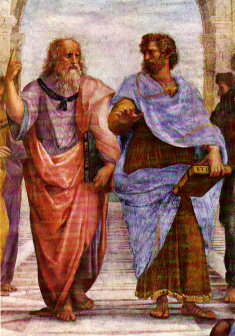 Plato and Aristoteles painted by Raffaello Sanzio